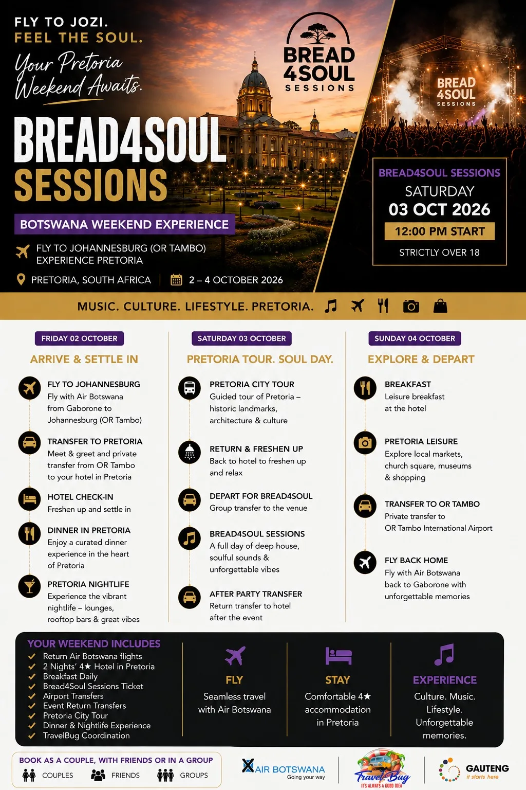 Bread4Soul Sessions: 3-Day Pretoria Weekend Itinerary