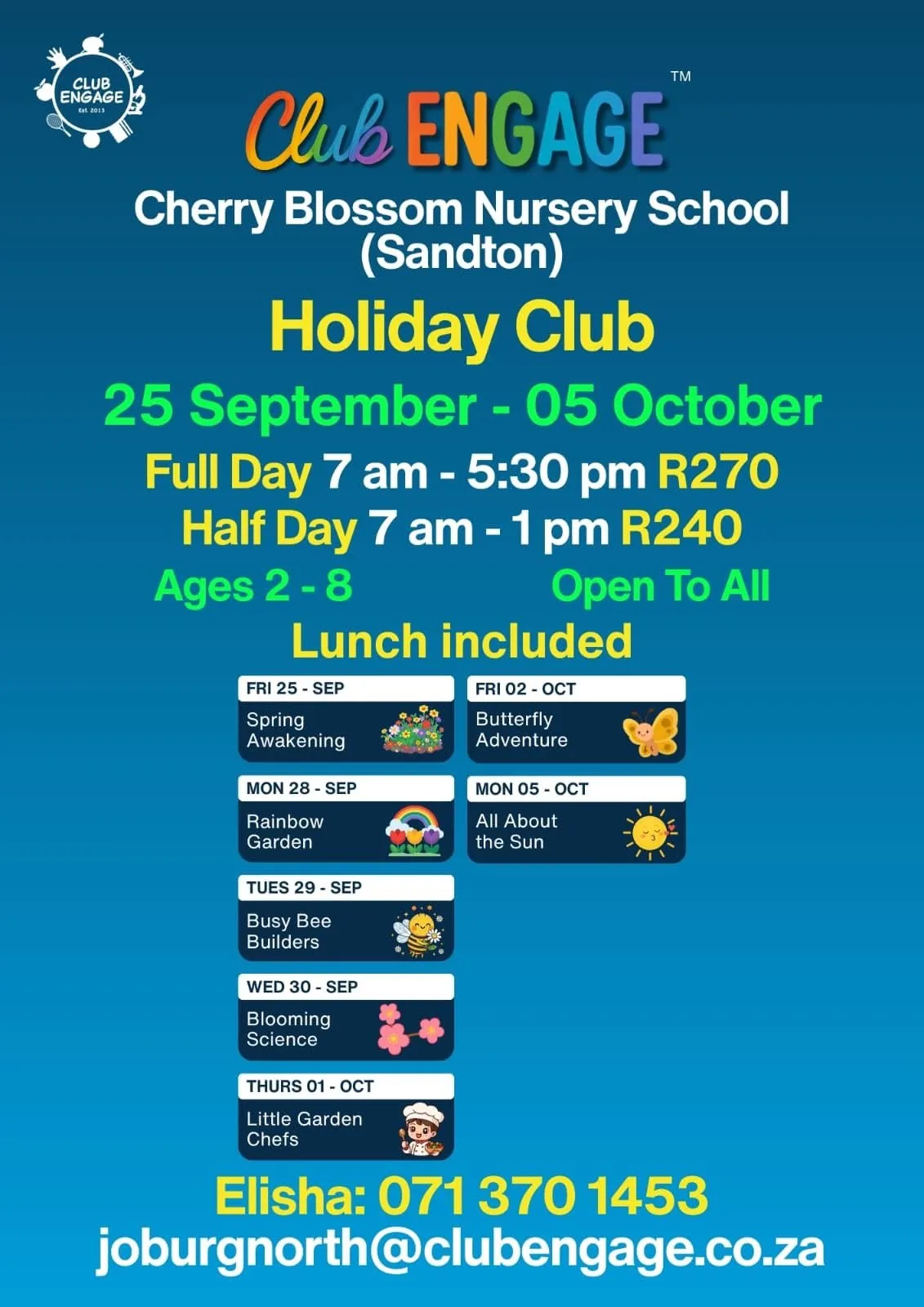 Club Engage Holiday Club at Cherry Blossom Nursery School