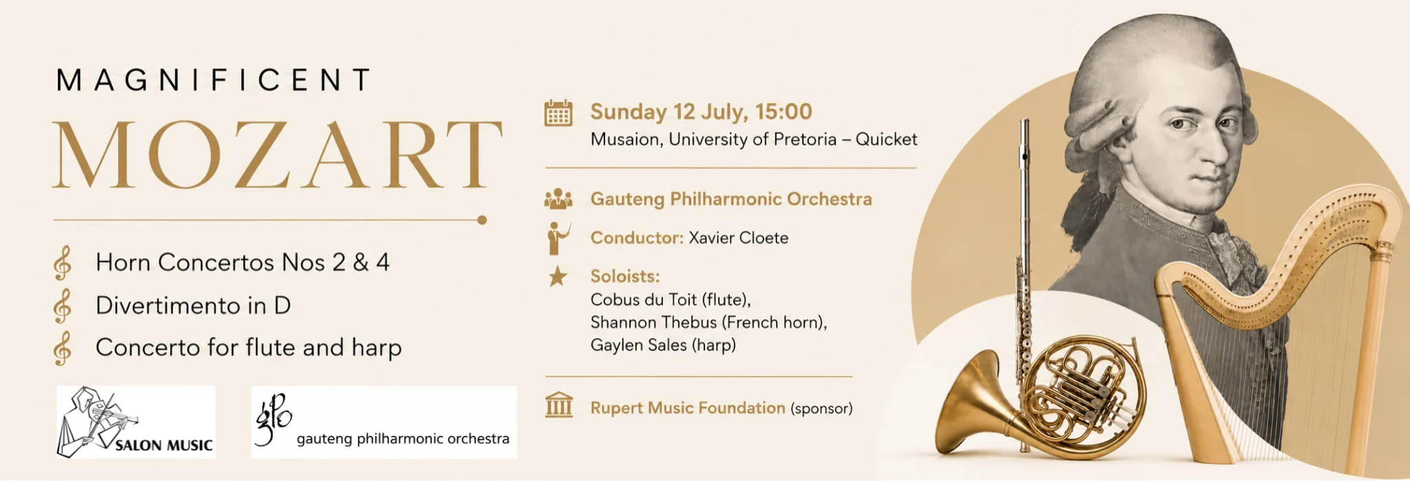 Magnificent Mozart – Gauteng Philharmonic Orchestra